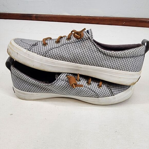 Sperry Top Sider Crest Vibe Mini Check Slip On Canvas Shoe Plaid Size 8 - Picture 5 of 7